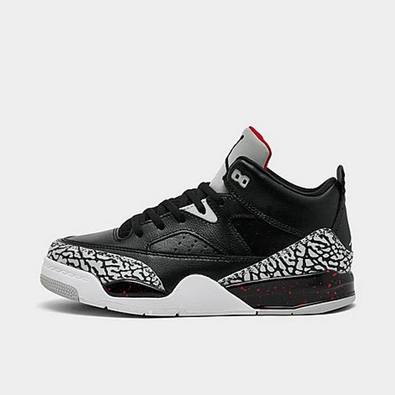 Little Kids Air Son of Mars Low Casual Shoes in Black/Cement Grey/University Red Size: 1.0