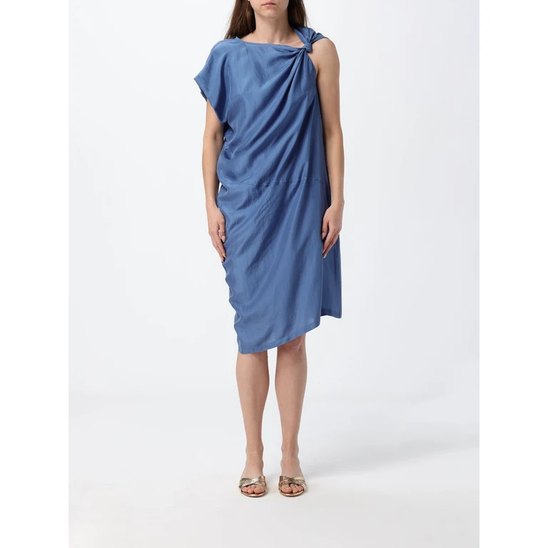 One-Shoulder Asymmetrical Linen Midi Kaftan (020193010436R062)
