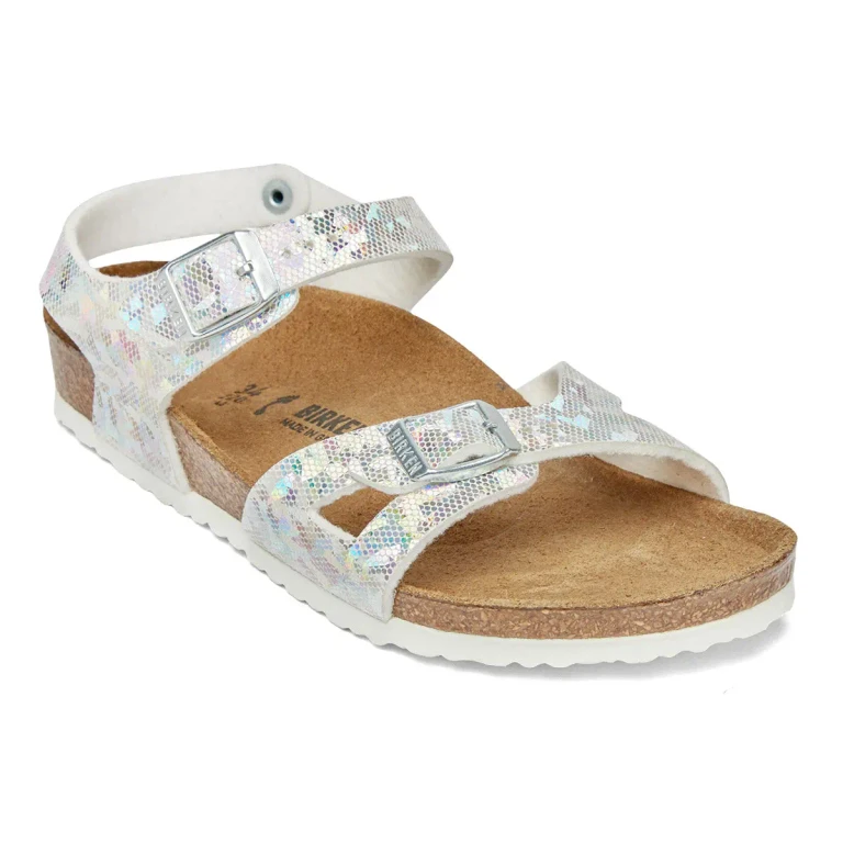 Kids Rio Microfiber Hologram Hologram Silver Sandals