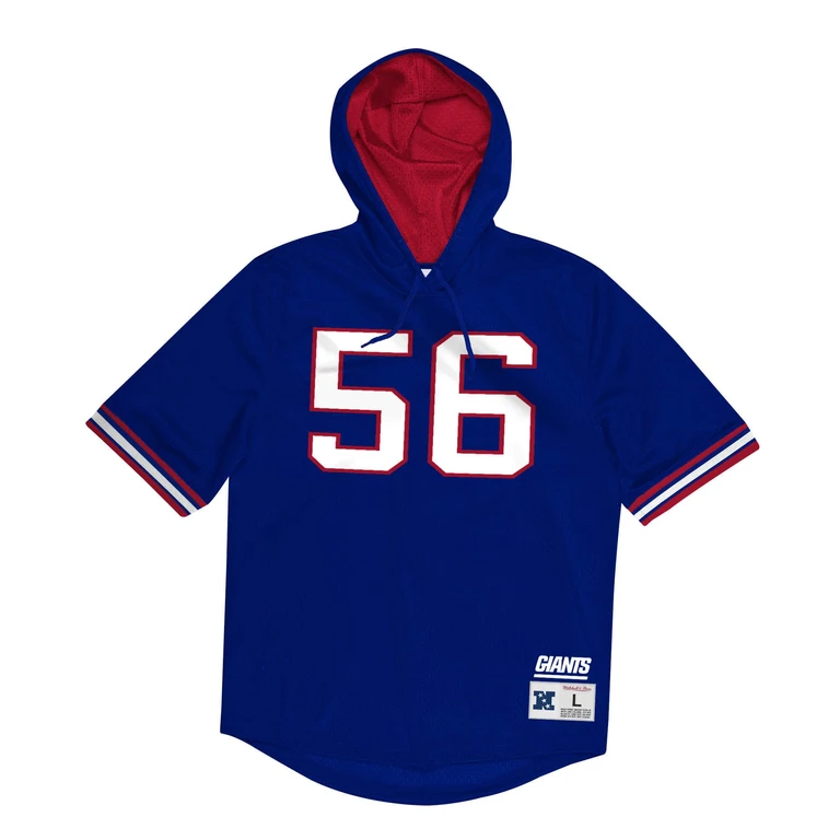 Men's NFL N & N Mesh Ss Hoodie Giants 1990 Lawrence Taylor Hoodies