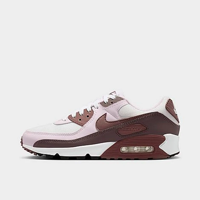 Nike Women's Air Max 90 Casual Shoes in White/Tattoo/Light Violet Size: 5.0