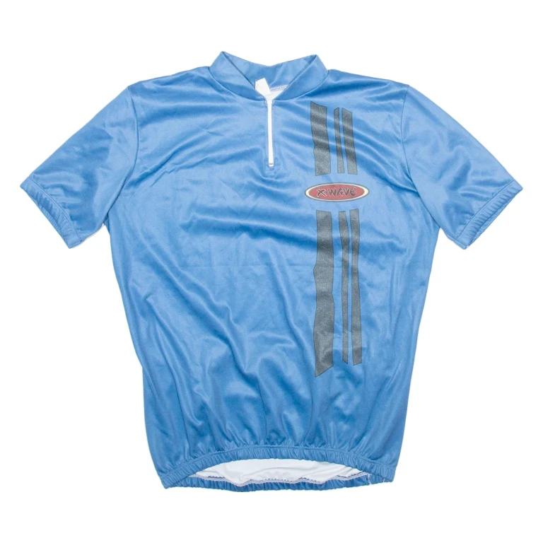 Cycling Mens Jersey Blue 1/4 Zip L