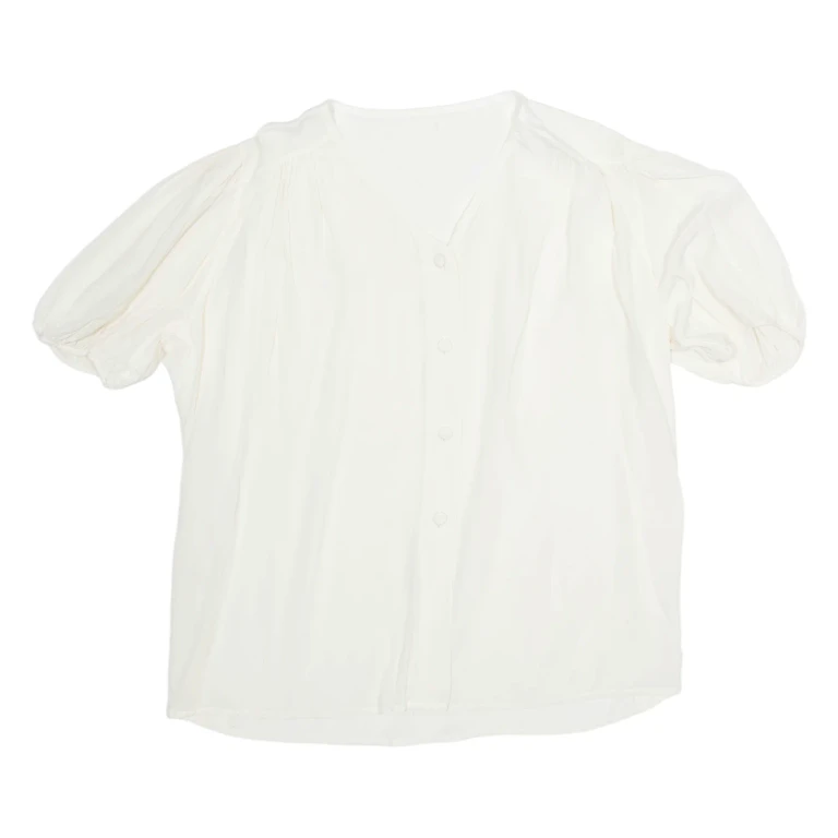 Womens Top Cream V-Neck L