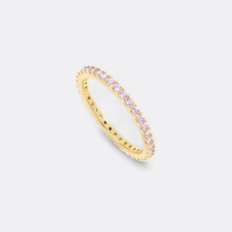 June Birthstone Eternity Stacking Ring