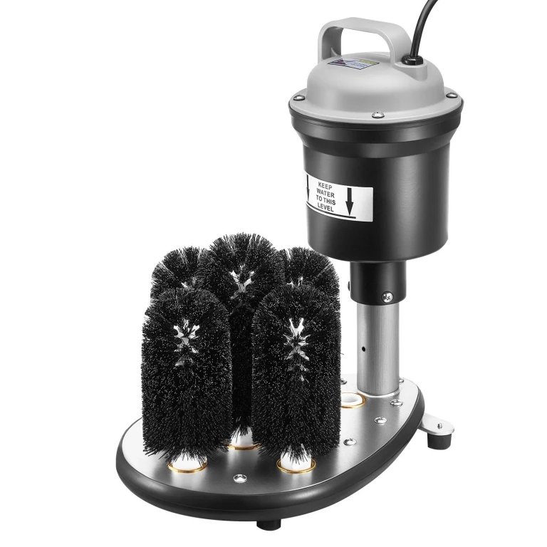 Electric Glass Washer 5-Brush Bar Glass Cleaner 1200 Cups/H for Wine Glass - Black 2