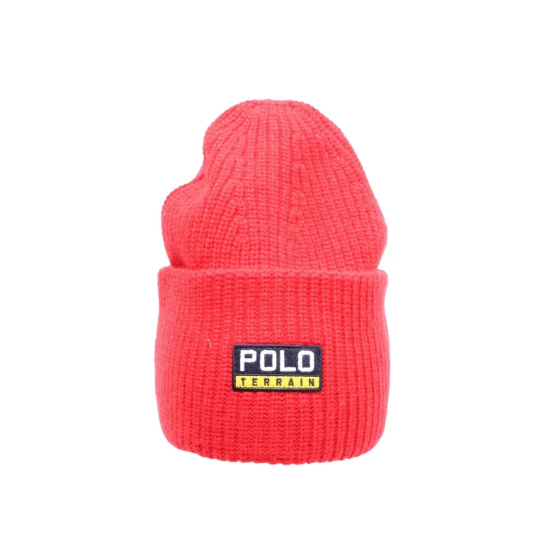 Terrain Knit Cuffed Beanie Hat Red