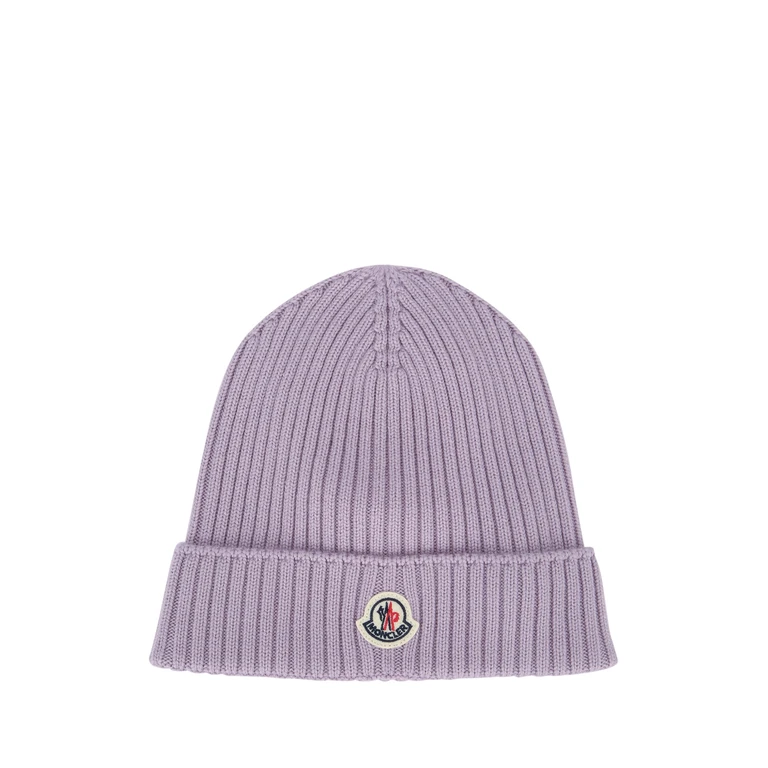 Moncler Jr Hat Lilac Base Fabric: Virgin Wool Cappelli