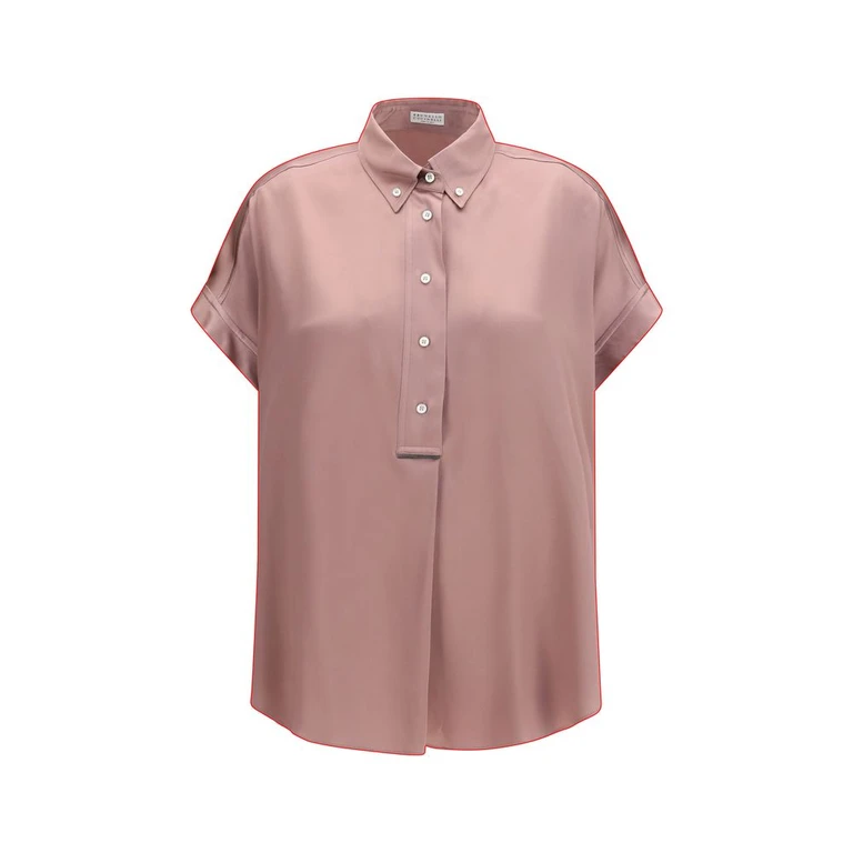 Brunello Cucinelli Multicolor Silk Shortsleeve Shirt - Women