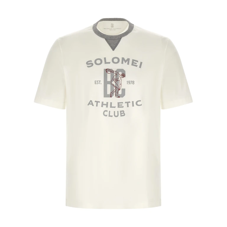 White Cotton T-Shirt - Men