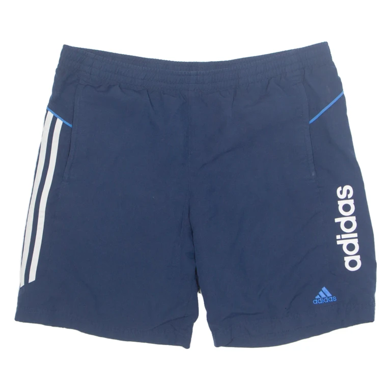 ADIDAS Mesh Lined Mens Swimming Shorts Blue Relaxed L W40