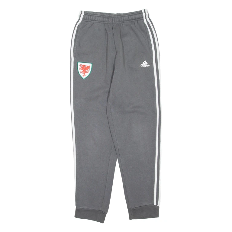 ADIDAS Mens Joggers Grey Tapered XS W26 L29