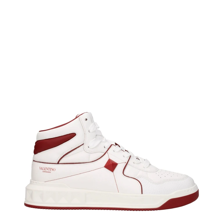 Valentino Garavani White Leather High Top Sneakers - Men