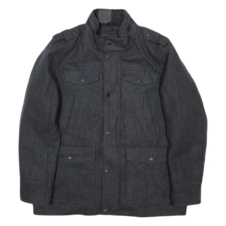 GUESS Mens Chore Coat Grey Wool XL