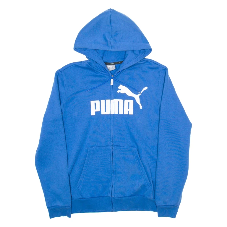 PUMA Mens Blue Hoodie Full Zip S
