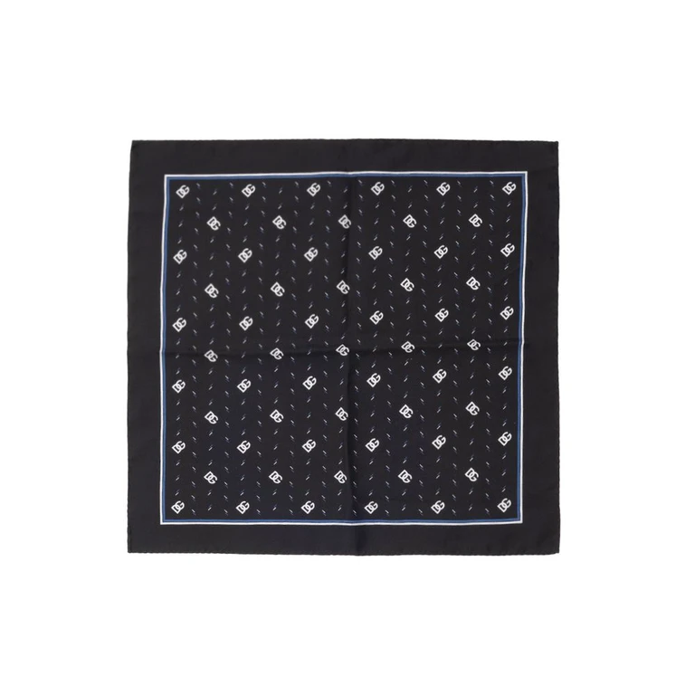 Dolce & Gabbana Black Silk Pocket Square Accessory - Men