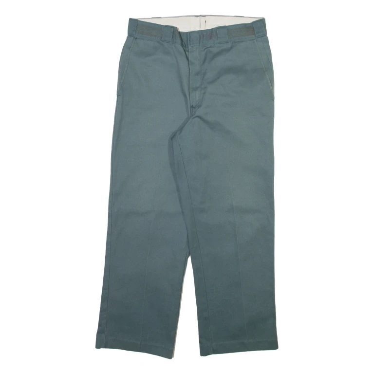 DICKIES Mens Trousers Blue Regular Straight W32 L28
