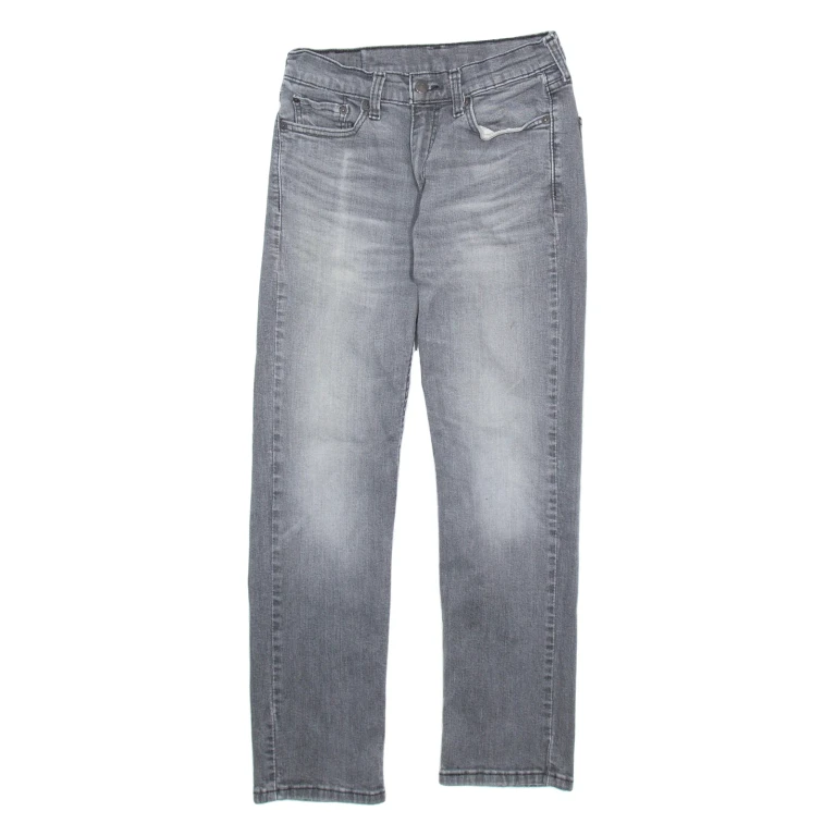 LEVI'S 514 Jeans Mens Grey Regular Straight W26 L30