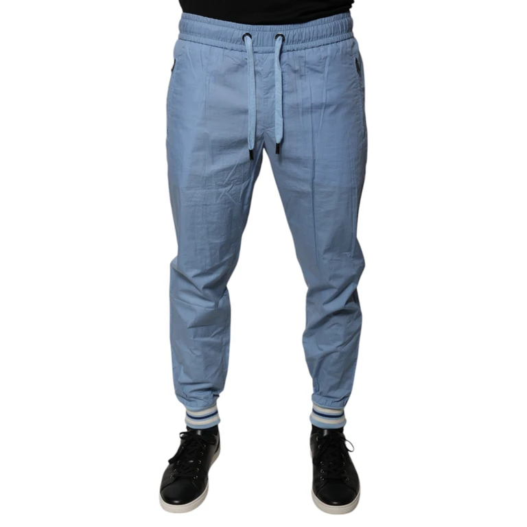 Blue Cotton Jogger Sweatpants Pants - Men