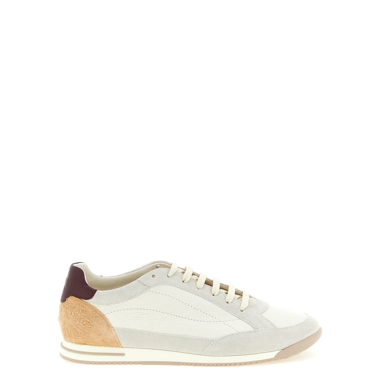 Brunello Cucinelli Beige Nubuc Leather Low Top Sneakers - Men
