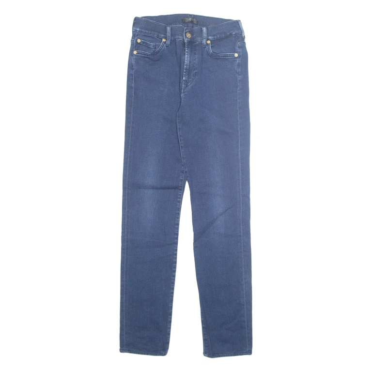 7 FOR ALL MANKIND Womens Jeans Blue Regular Tapered W24 L28