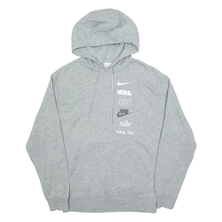NIKE Mens Grey Hoodie S