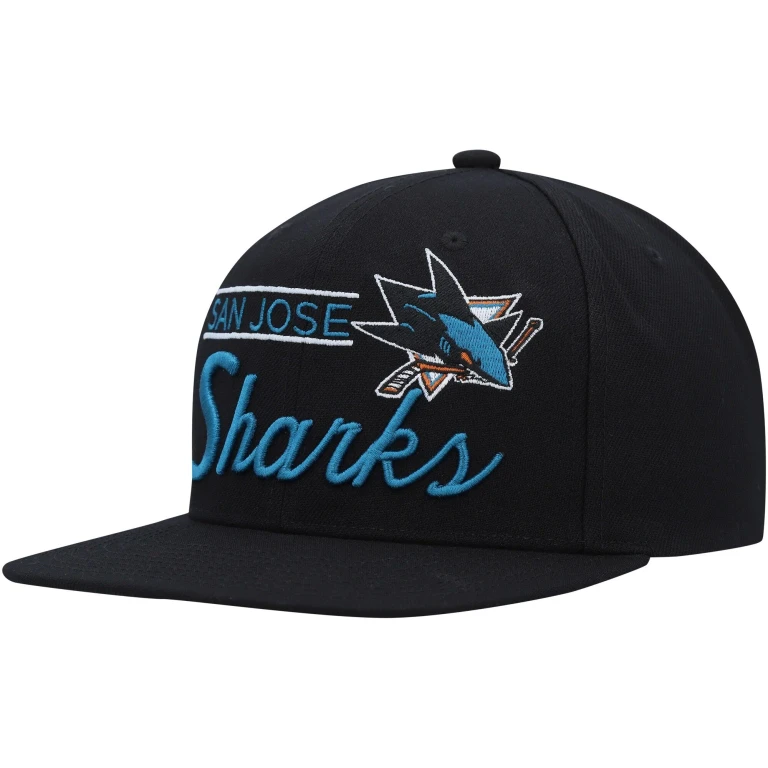 Men's NHL Retro Lock Up Snapback Sharks Snapback Caps