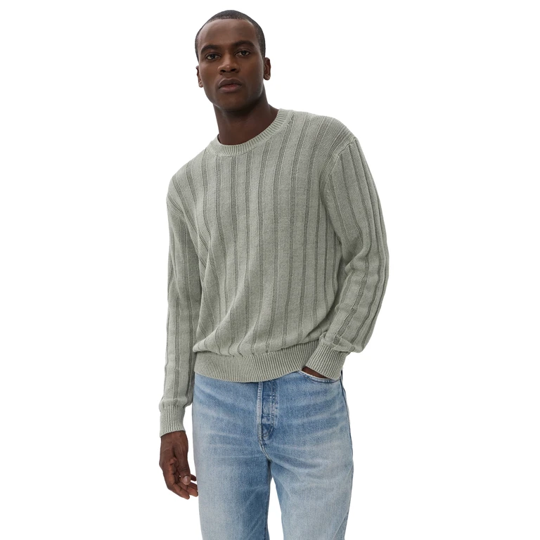 Madewell Madewell x Shopbop Wide Rib Linen Sweater Light Sage XXL
