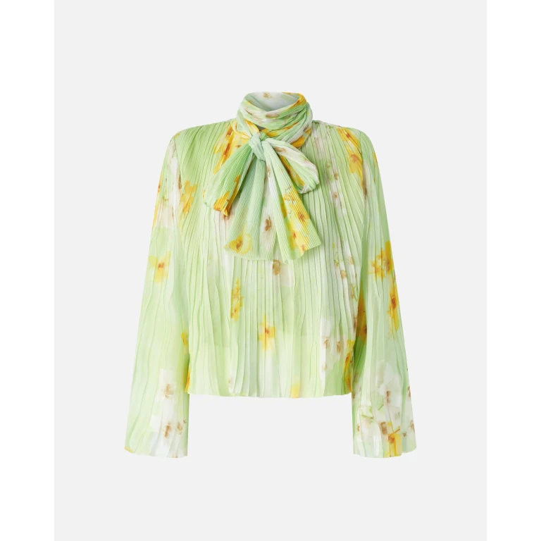 Pinko - Blouse légère en crépon plissé à fleurs - 36
