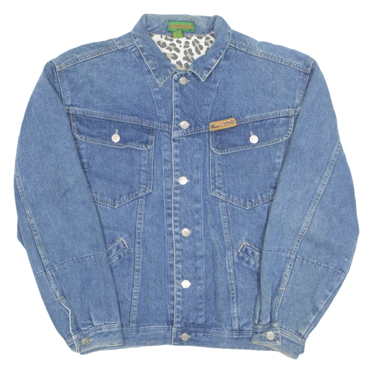 KOMODO Mens Denim Jacket Blue 90s L