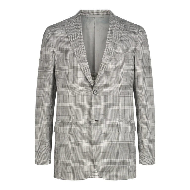 Houndstooth Single-Breasted Blazer