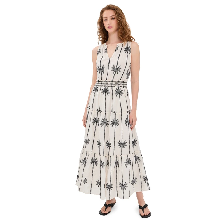 RAILS Loulou Dress Embroidered Palms M