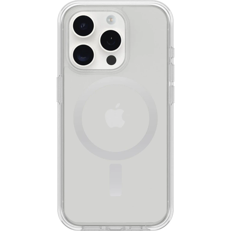 iPhone 15 Pro (Only) Symmetry Series Clear Case - (Clear) snaps to MagSafe ultra-sleek raised edges protect camera & screen (ships in polybag ideal for business customers)