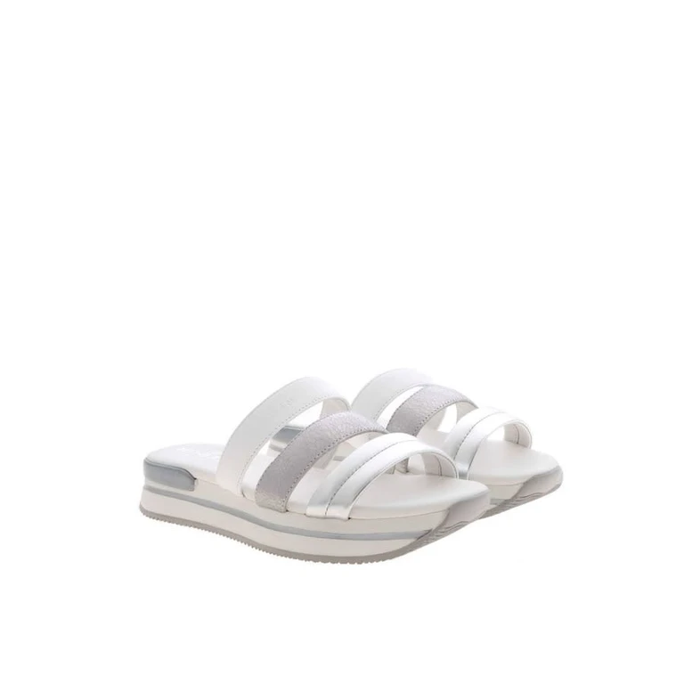 Metallic-Strap Sandals