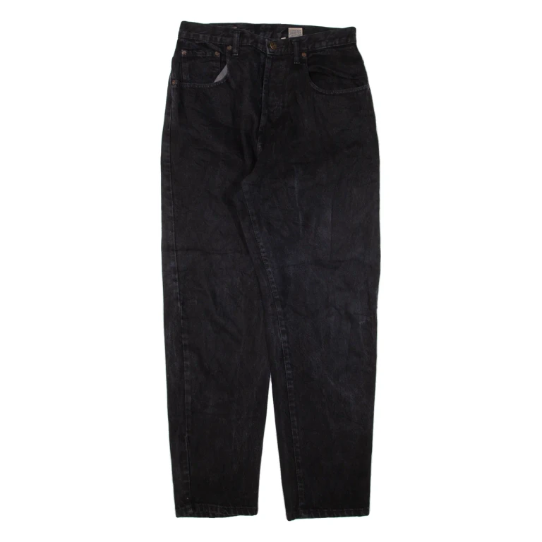 CALVIN KLEIN Womens Jeans Black Regular Tapered W30 L30