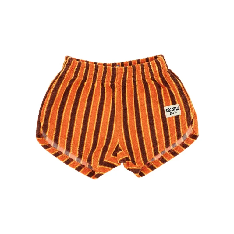 BOBO CHOSES Striped 'Brick' terry shorts Kids 2/3