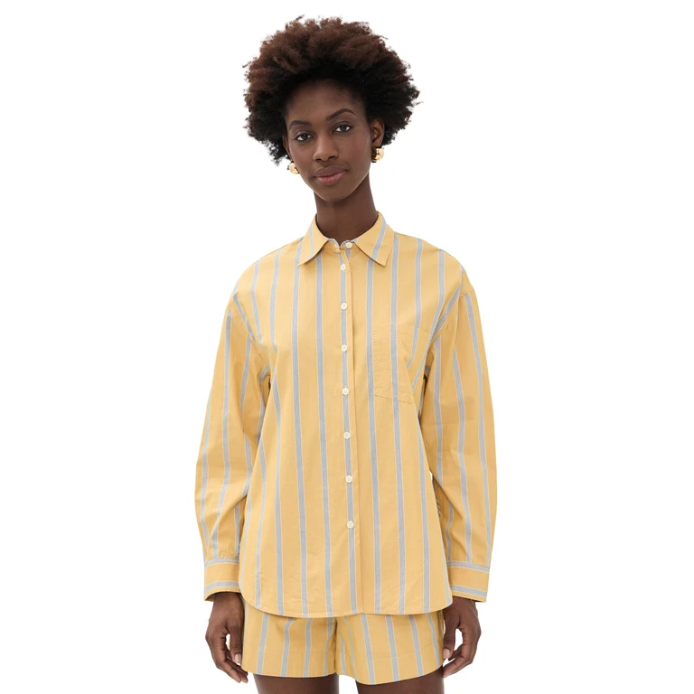 Madewell Easy Shirt Textured Stripe Chantrelle S