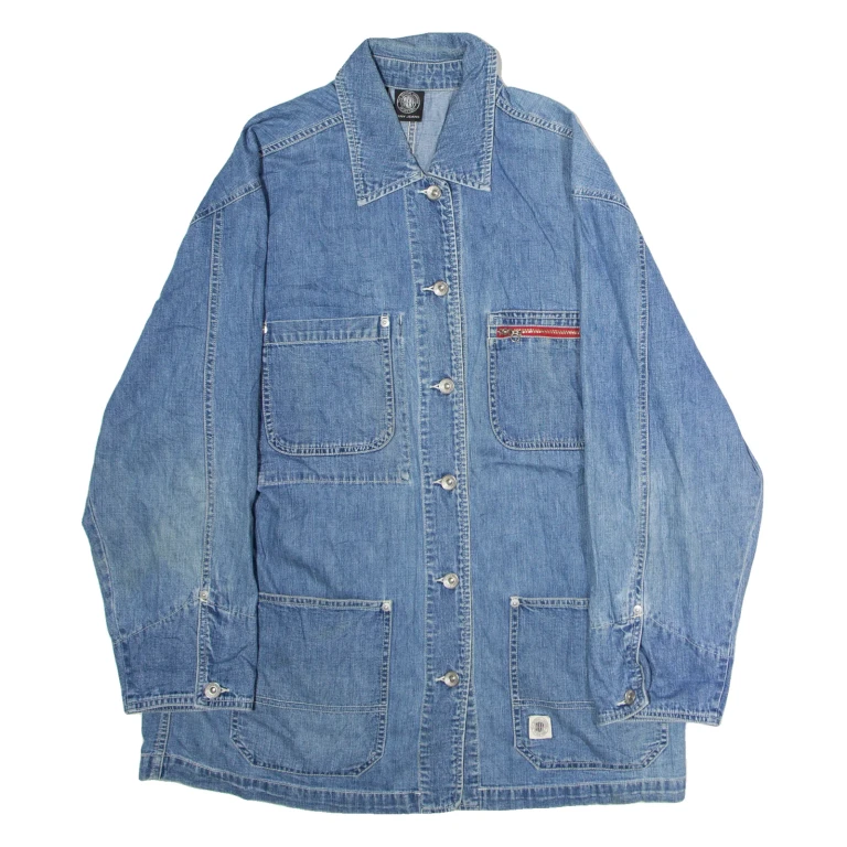 DKNY Womens Chore Coat Blue M