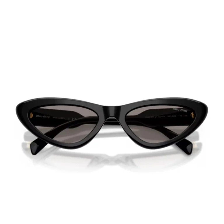 Miu Miu Miu B11su Vertical Logo Black Acetato Sunglasses - Women