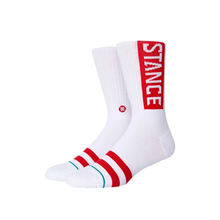 UnCommon Solids Classic OG Crew Socks White/Red