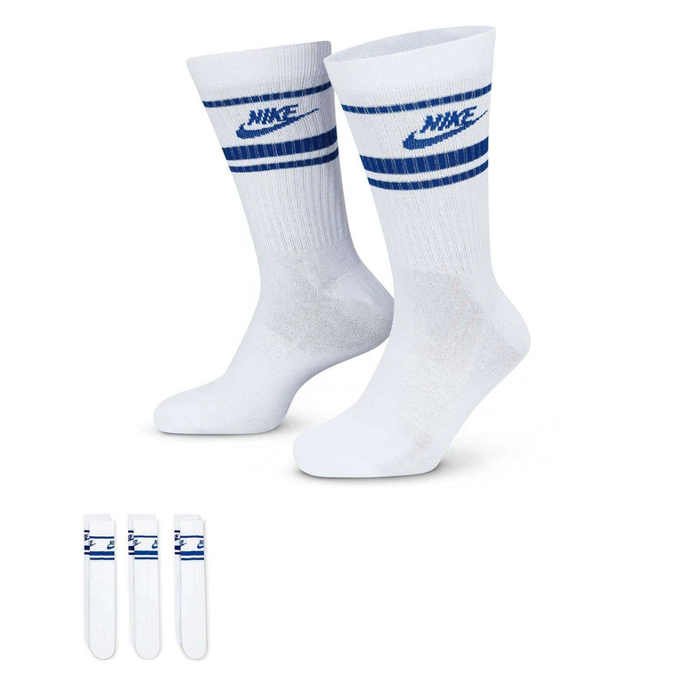 Men's 3-Pack Everyday Essential Striped Crew Socks