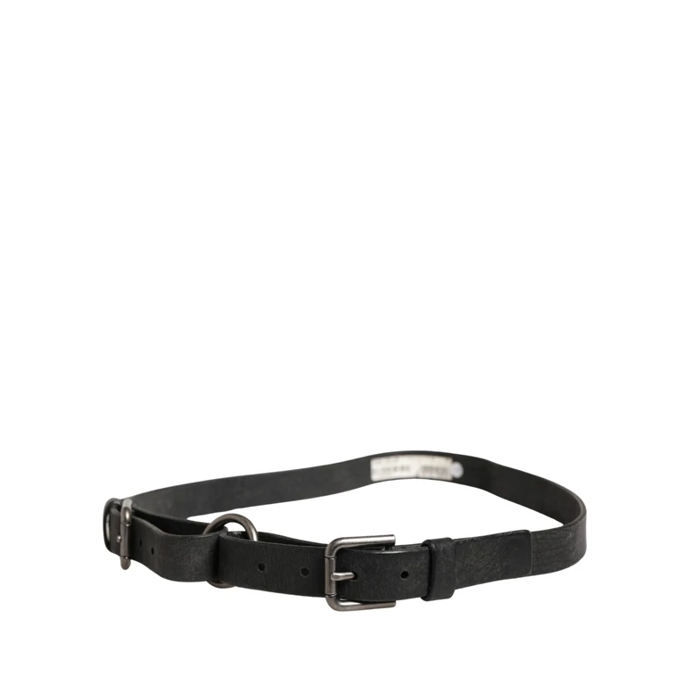 Dolce & Gabbana Men Black Calfskin Leather Metal Buckle Belt Calf - Men