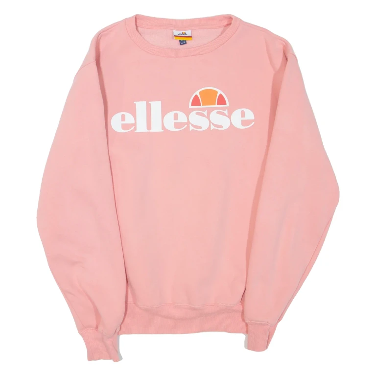 ELLESSE Womens Sweatshirt Pink Crew Neck UK 10
