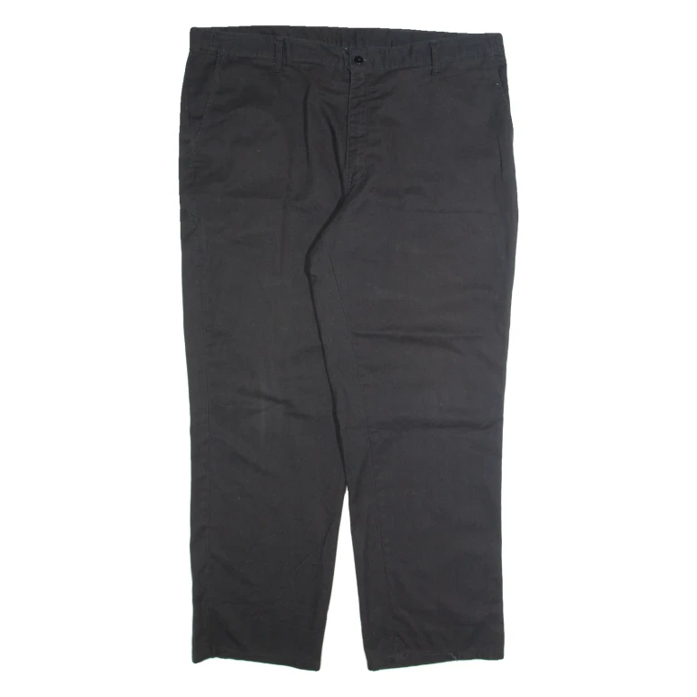 DICKIES Workwear Mens Trousers Black Relaxed Straight W40 L30