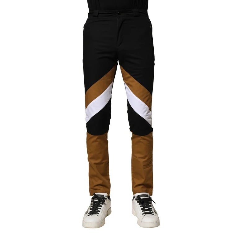 Dolce & Gabbana Multicolor Cotton Slim Fit Men Pants Elastane Nylon - Men