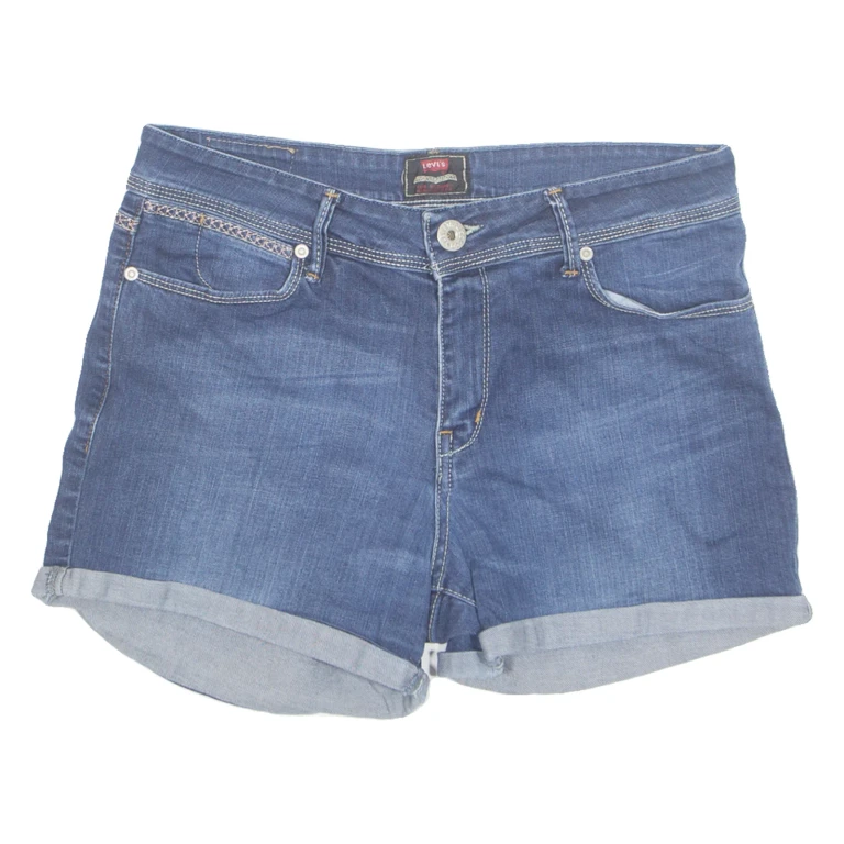 LEVI'S Turn Up Womens Denim Shorts Blue M W30