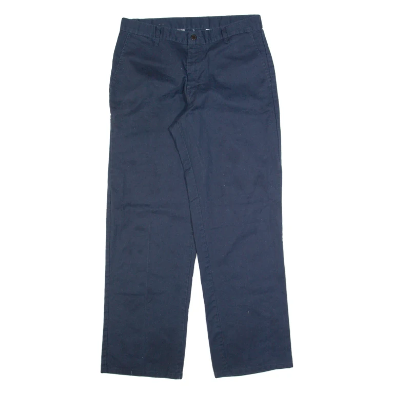 DICKIES Workwear Mens Trousers Blue Regular Straight W32 L32