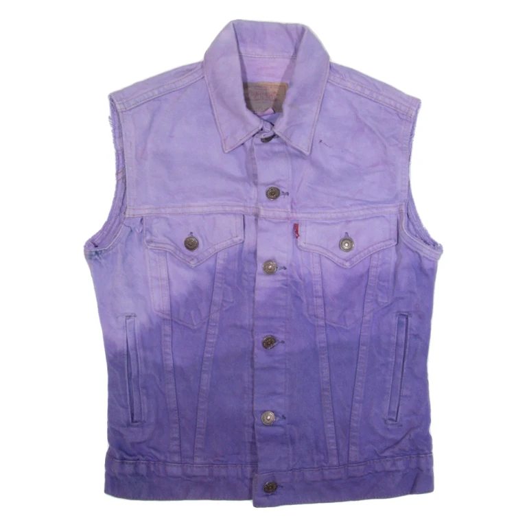 LEVI'S Ombre Womens Denim Gilet Purple S