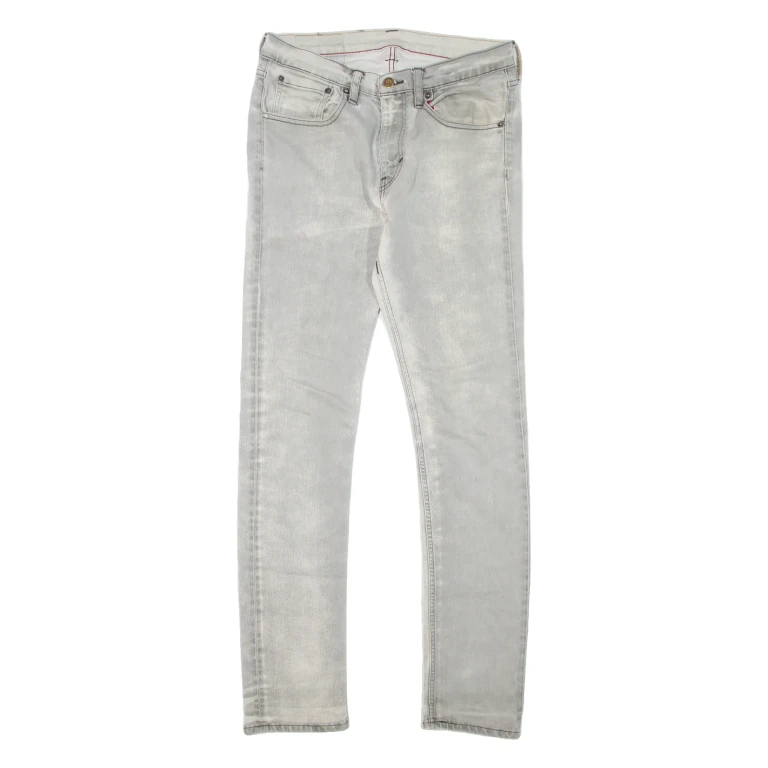 LEVI'S Mens Jeans Grey Slim Skinny Stone Wash W30 L32