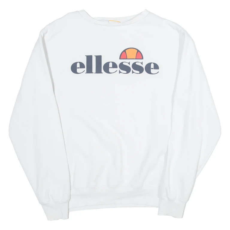 ELLESSE Womens Sweatshirt White UK 12