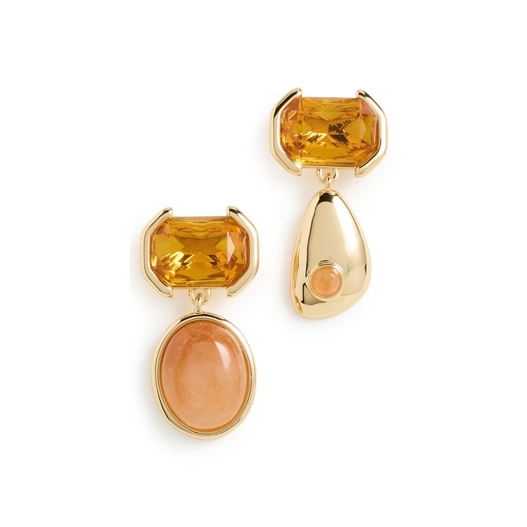 Mignonne Gavigan Clara Drop Earrings Orange Gold One Size
